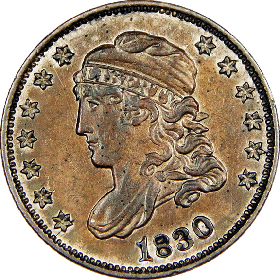 1830 Capped Bust Half Dime - Uncirculated LM3! Brilliant Toner! R4.5 Semi Prooflike