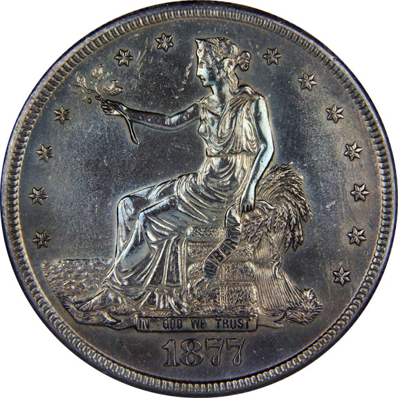 1877-S Trade Dollar! Micro S, Breen 5814, Beautiful Toning!