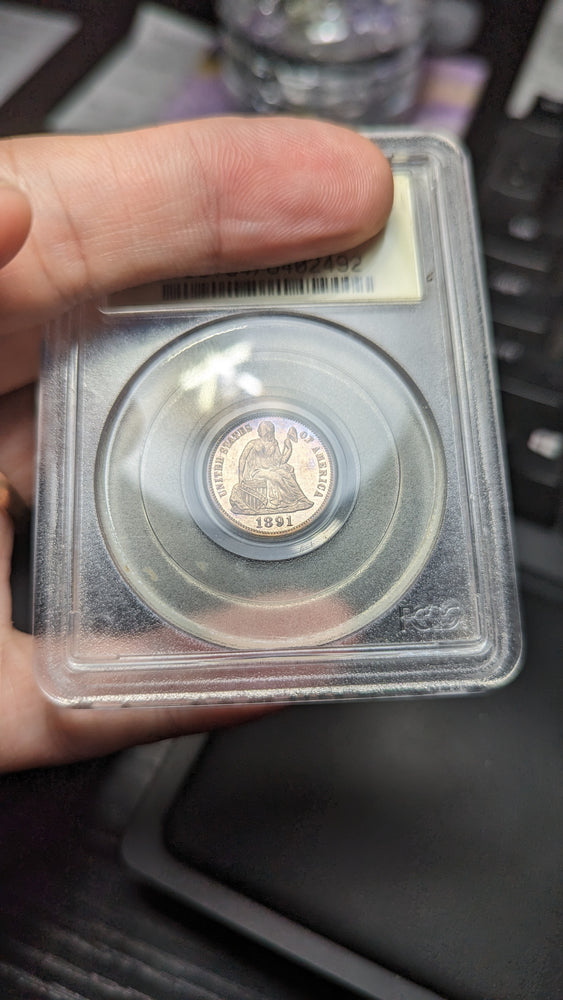 1891 Liberty Seated Dime - PCGS OGH MS64! Proof Like, Sharp!