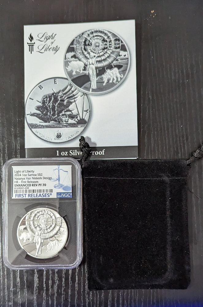 2024 Light of Liberty Somoa $2 - NGC PF70 Enhanced Reverse 1 Oz Silver!