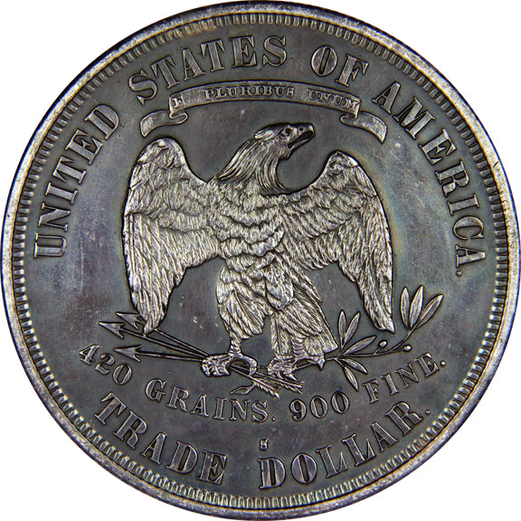 1877-S Trade Dollar! Micro S, Breen 5814, Beautiful Toning!